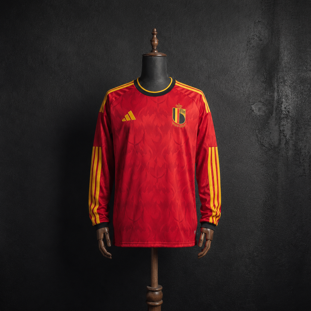 Belgium 2026/27-es világbajnoki hazai hosszú ujjú mez